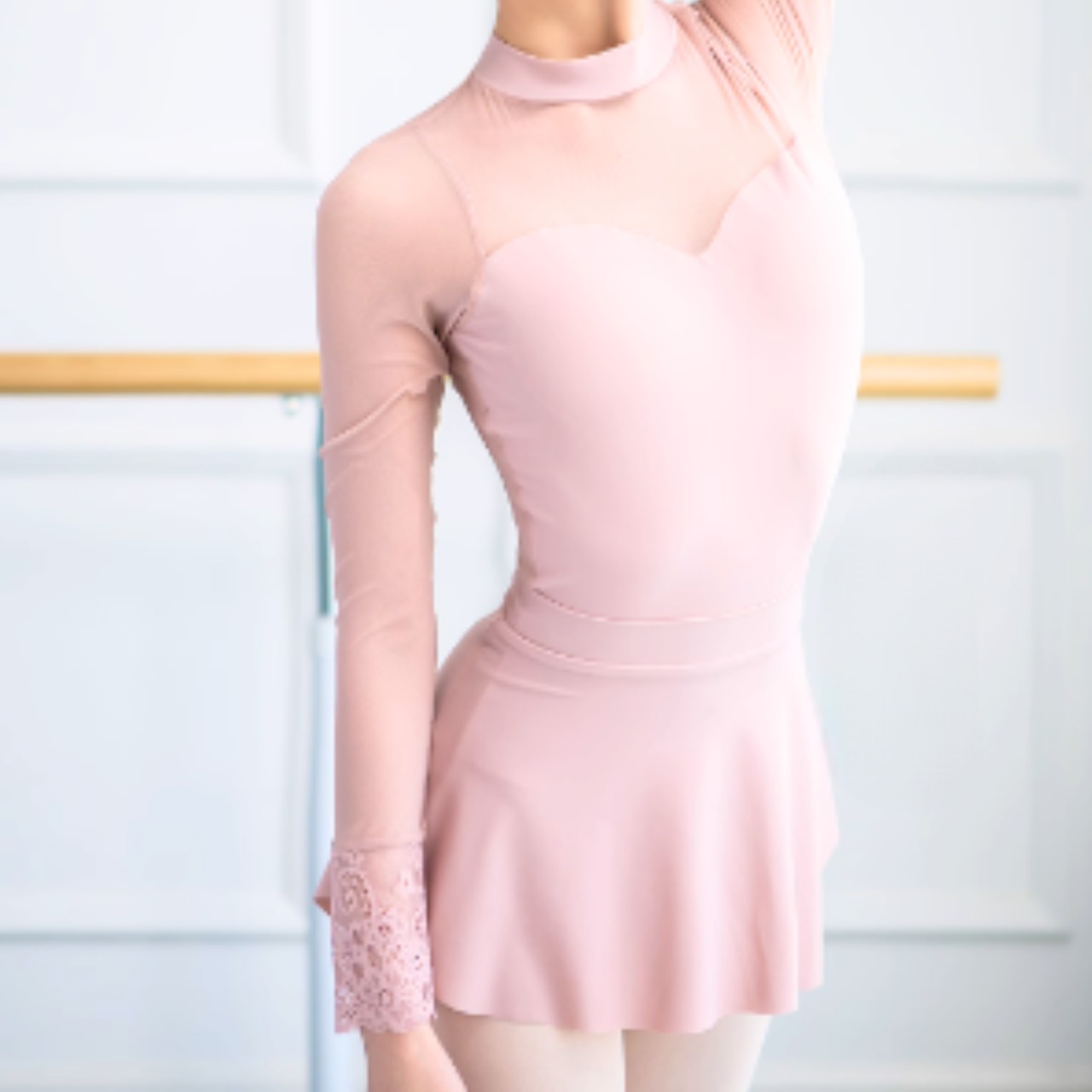 【即納】サイドカーブスカート ショート丈 ライトブルー M L0856