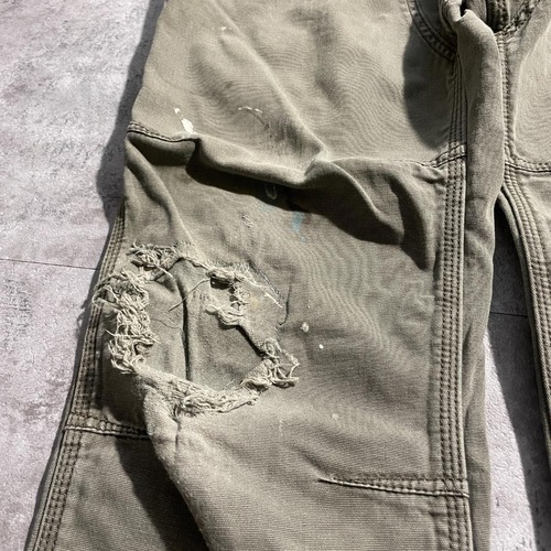 10s ニカラグア製 モスグリーン ダブルニー Carhartt 33×32 詳細写真13