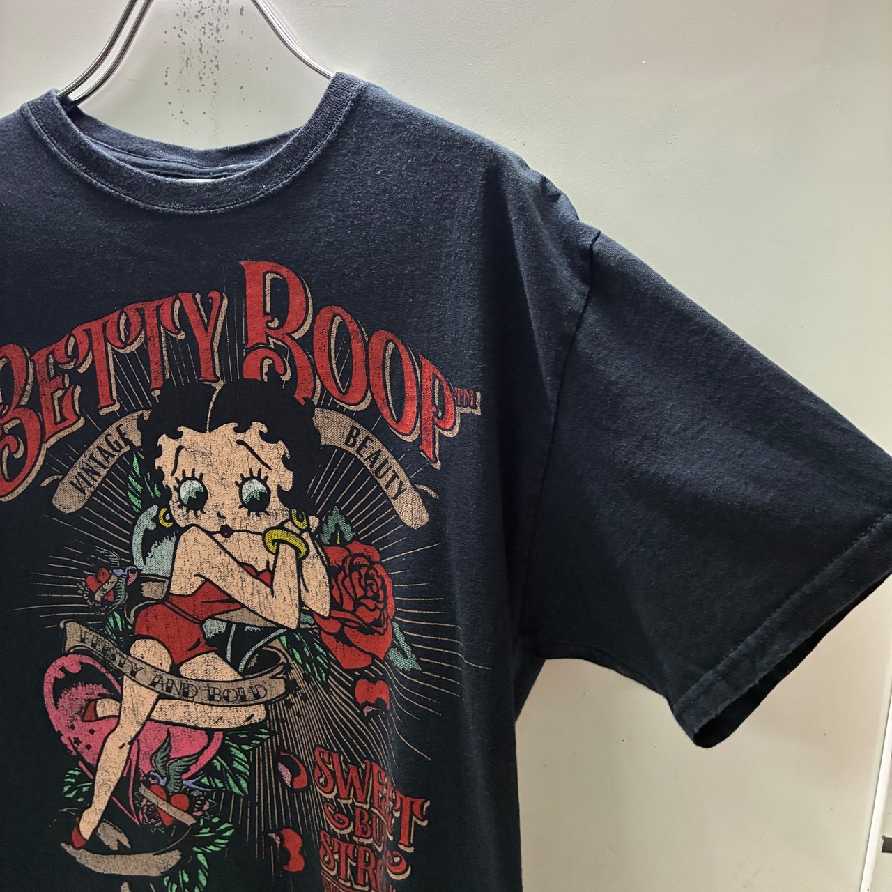 Betty Boop グラフィックTee ブラック　ヴィンテージ調