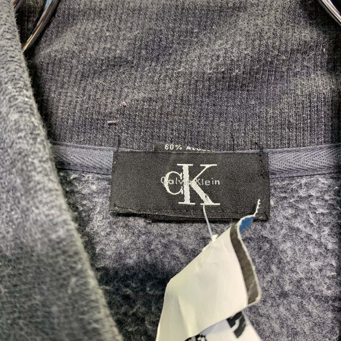 Calvin Klein ジップアップ スウェット トレーナー M グレー カルバン  