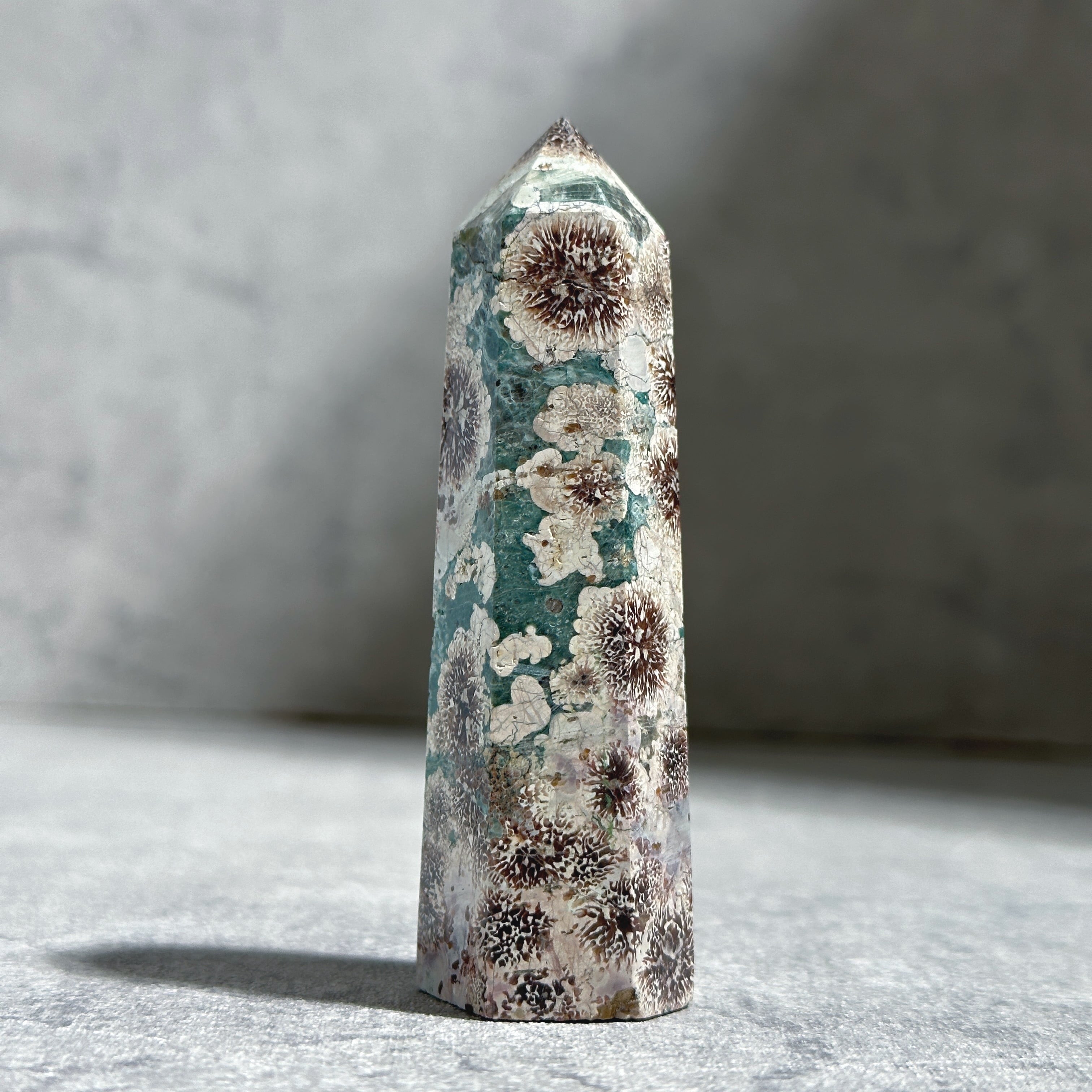 グリーンフラワージャスパー タワー13◇ Green Flower Jasper ◇天然石