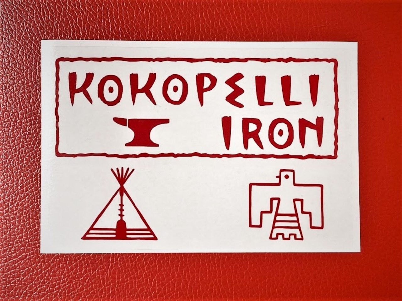Kokopelli Iron ロゴステッカー レッド サイズS　送料無料