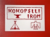 Kokopelli Iron ロゴステッカー レッド サイズS　送料無料