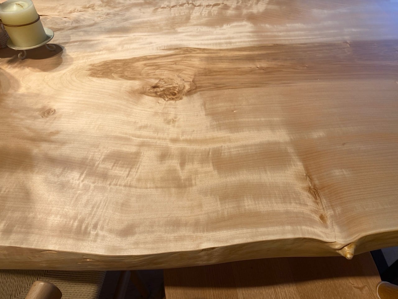 Premium】栃（トチ）_2200×990-870×55_青山店_テーブル天板/一枚