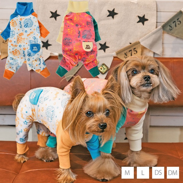 アシメベロアオールインワン M/L/DS/DM D's Chat-ディーズチャット- 犬服 ドッグウェア 小型犬 トイプードル チワワ ポメラニアン ダックス DS22AW ds163147-2