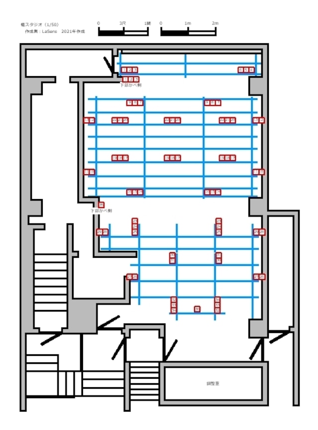 劇場図面2D版 櫂スタジオ