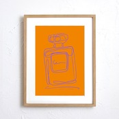 EAU DE PARFUM N°8｜香りの余韻を描くミニマルパフュームアート｜上質な線の美しさで空間を洗練｜高品質ポスターA2ポスター