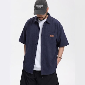 Front pocket design shirt C4186