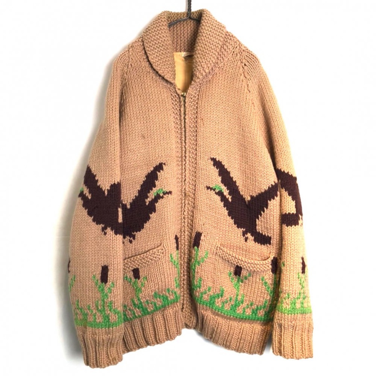 60s Cowichan sweater クリーム色 Vintage Cowichan Sweater [1960s 