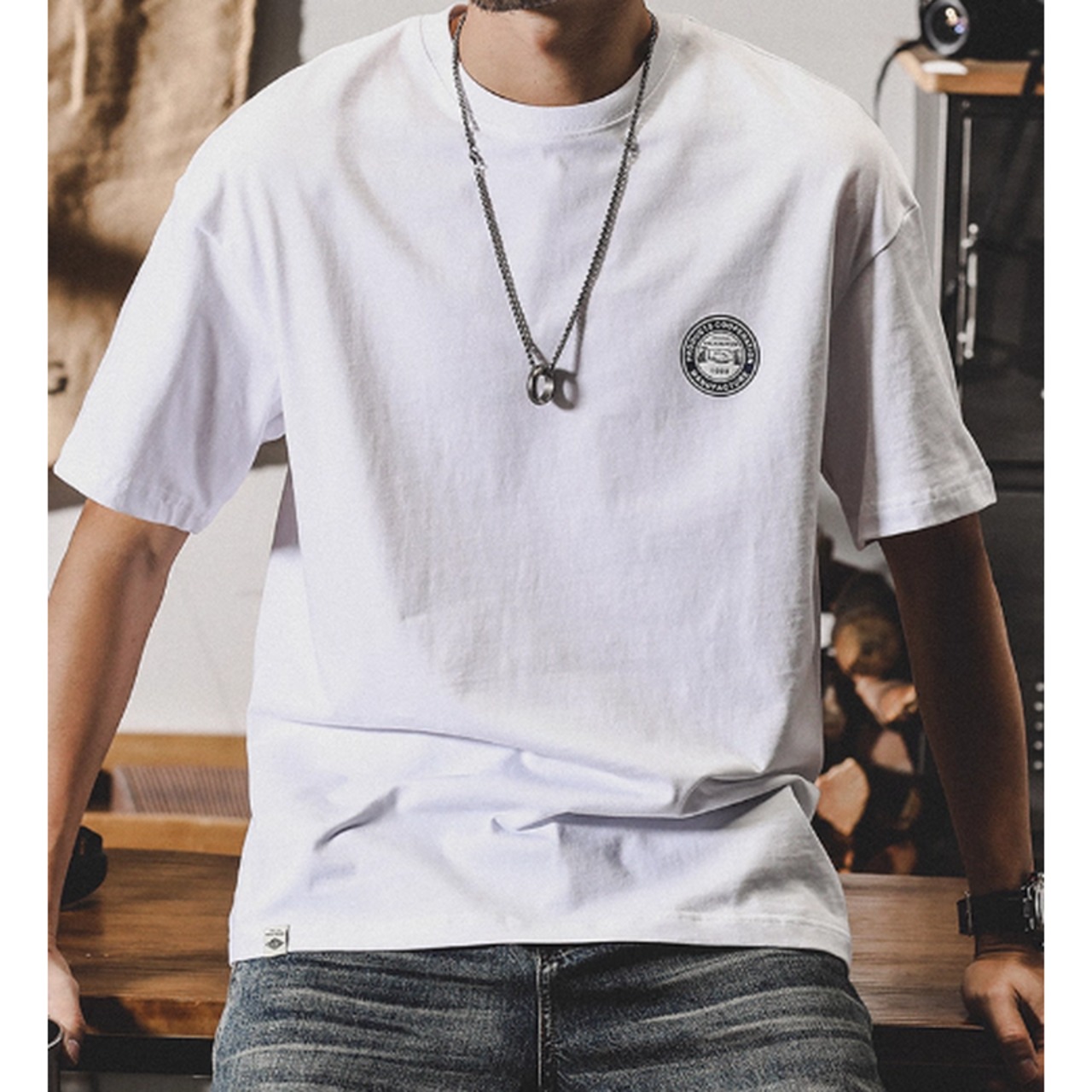 スクエアバンダナプリントTee 10116