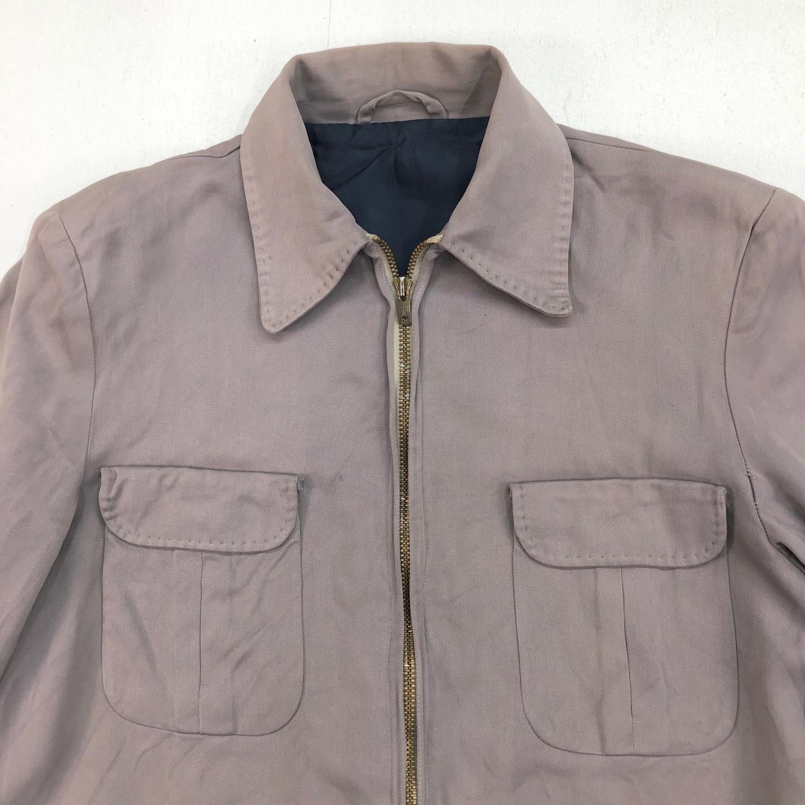 60s頃コットンギャバジャン棒TALON　Ｌサイズくらい UNKNOWN 50 -60年代 レーヨン系 ギャバジャン ギャバジンジャケット