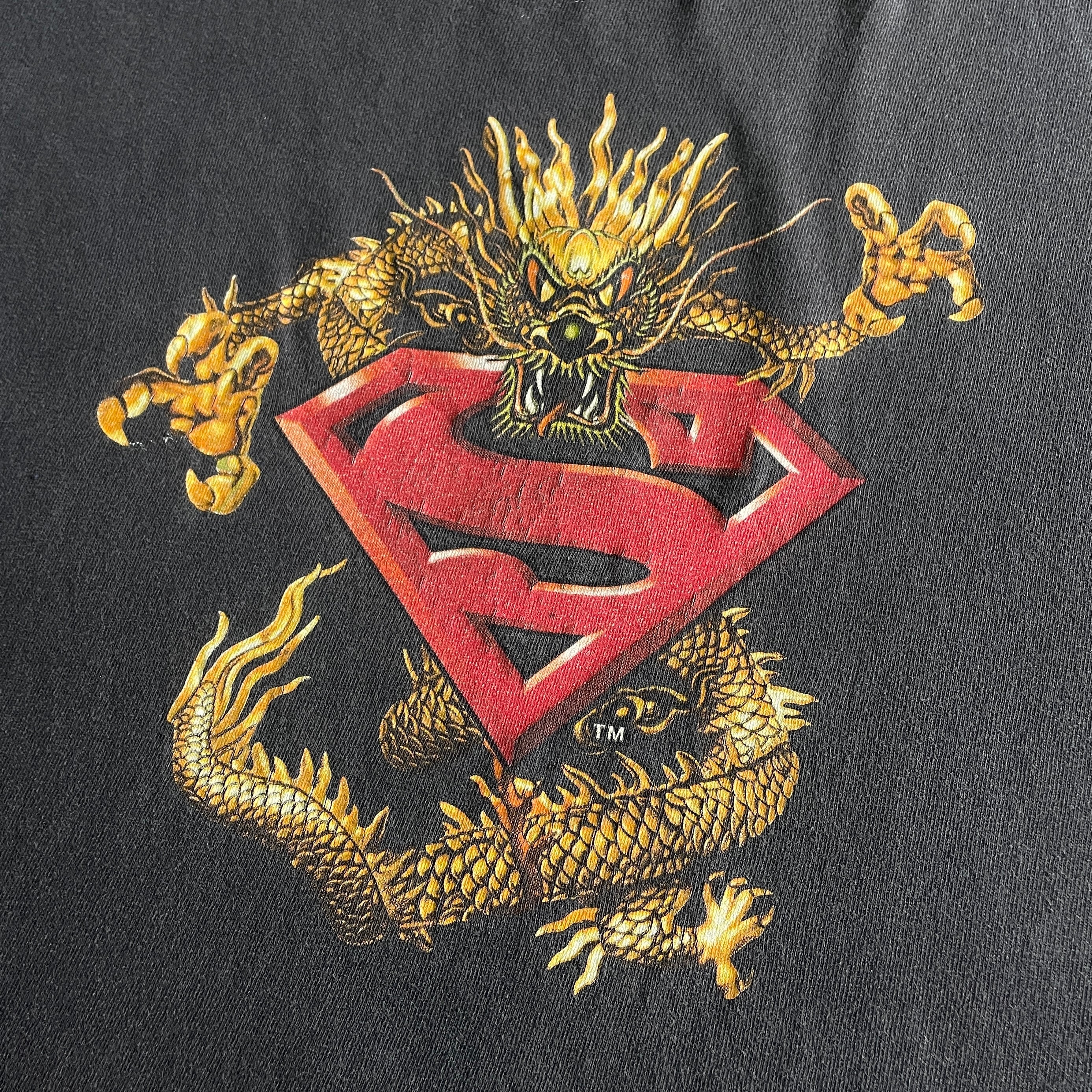 90s SUPERMAN 総柄 Tシャツ アメコミ