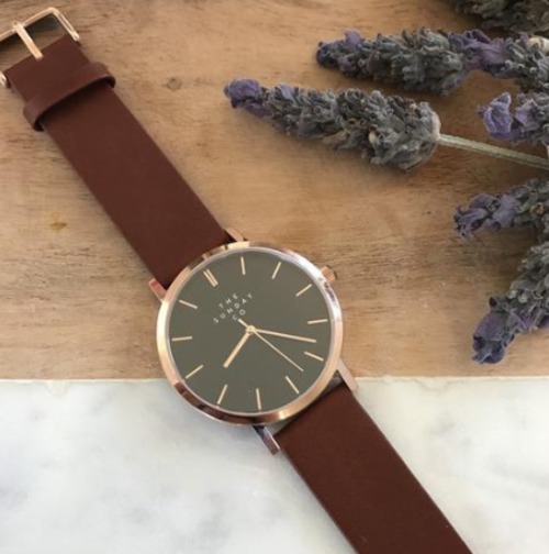 ROSE GOLD / TAN LEATHER
