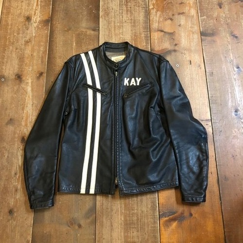 VINTAGE 1960年代 BATES レザー ライダースジャケット レディース 実寸S-M程度 USED