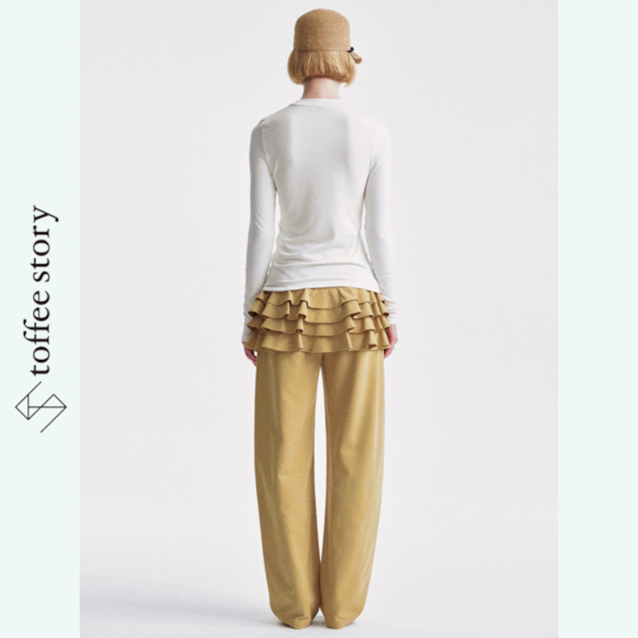 ドラマの幕開けラッフル・カーテンパンツ 《B0019》