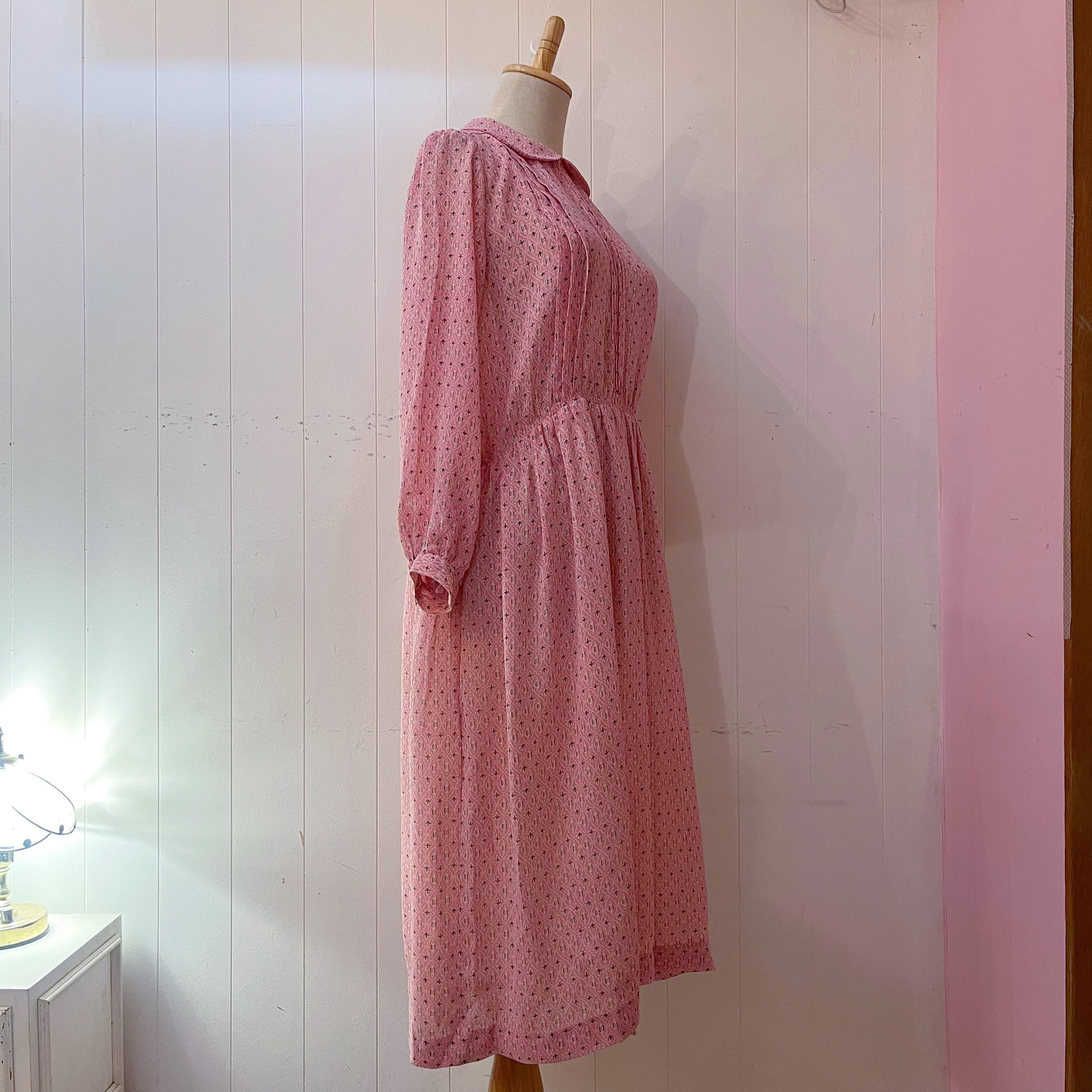 pink provencal floral one-piece