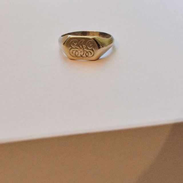 14K Gold Signet Ring