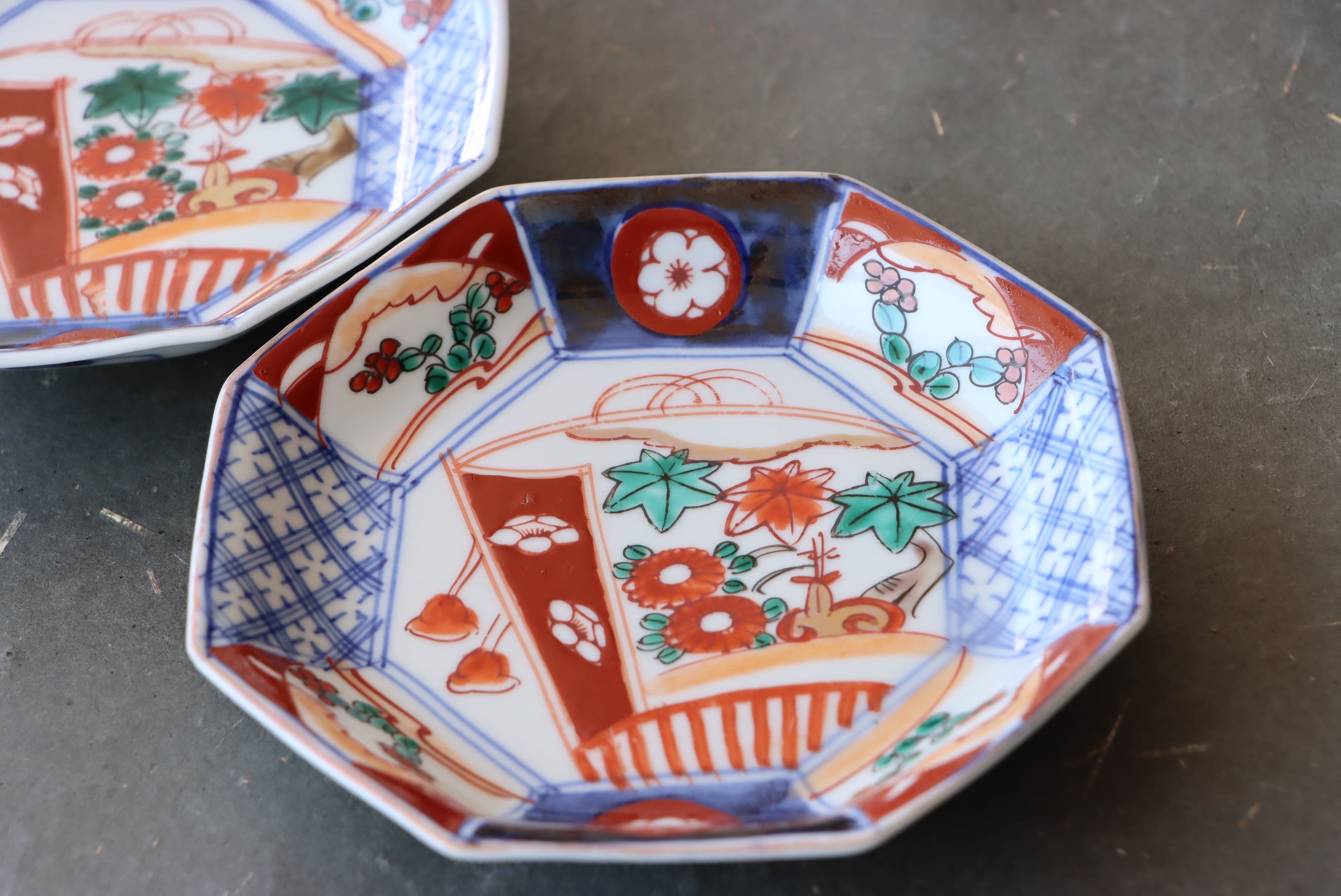 小皿 伊万里焼 色絵 風景人物石畳文　7枚 小皿/Small plate | (有)新原美術
