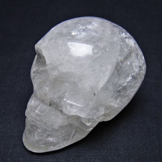 水晶 ドクロ スカル 置物 一点物 145-1790