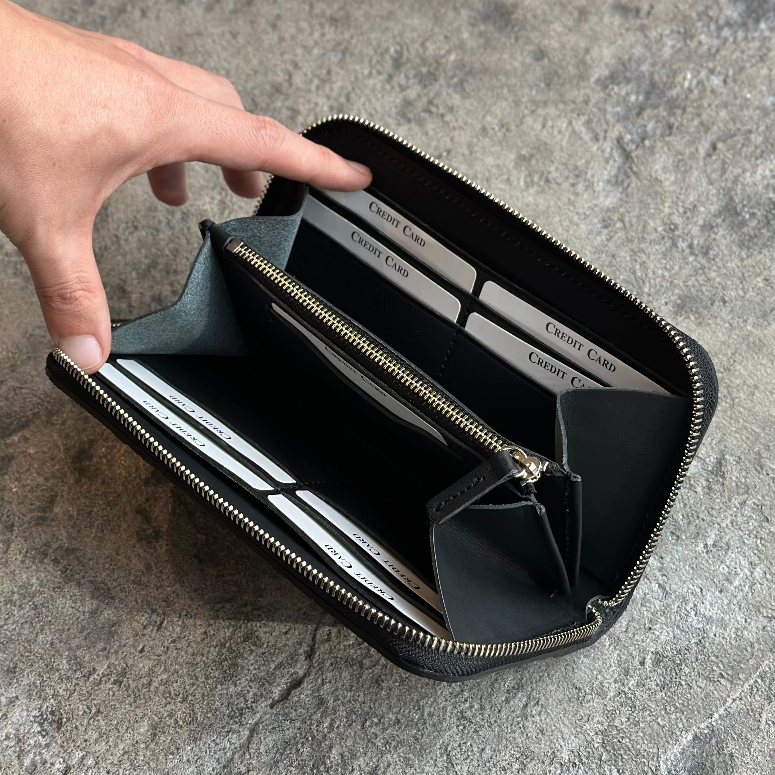 限定商品】ウォレット ラウンドジップ4 姫路黒桟エレファント