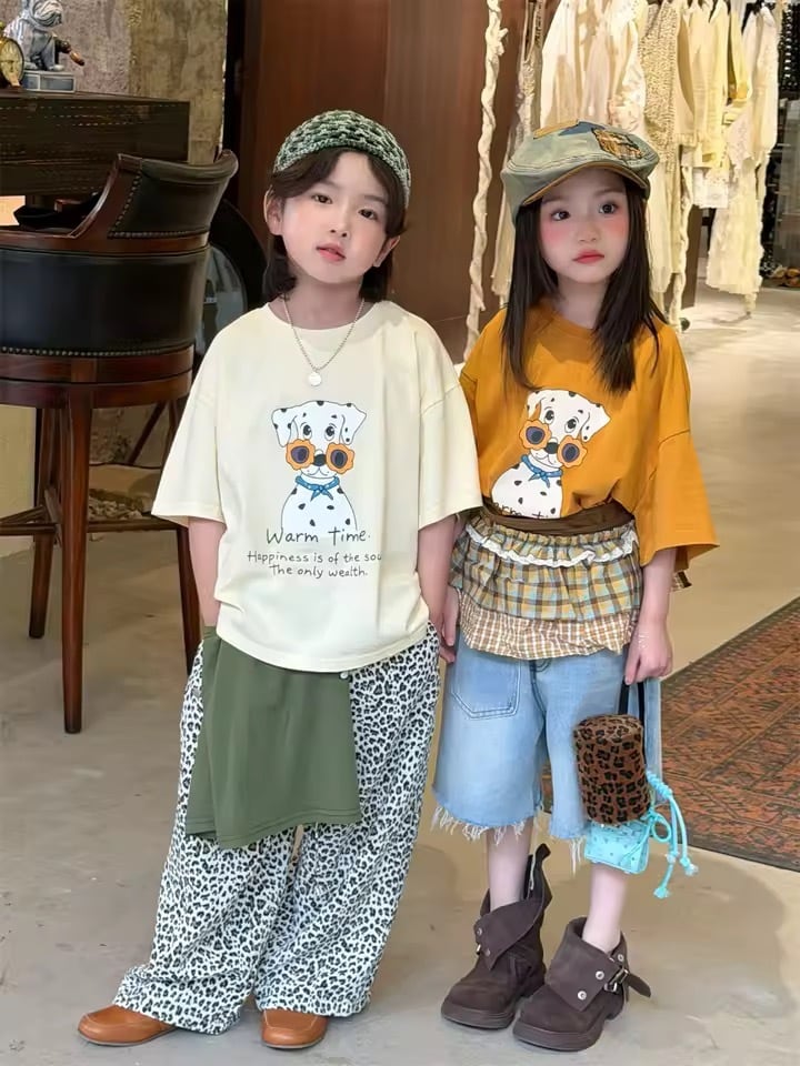 3color サングラスdogイラストTシャツ