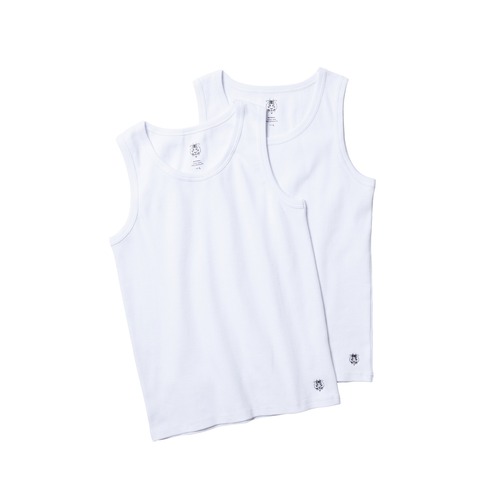 【Evisen Skateboards ゑ】TORA EVI TANKTOP（2枚組）(White)〈国内送料無料〉