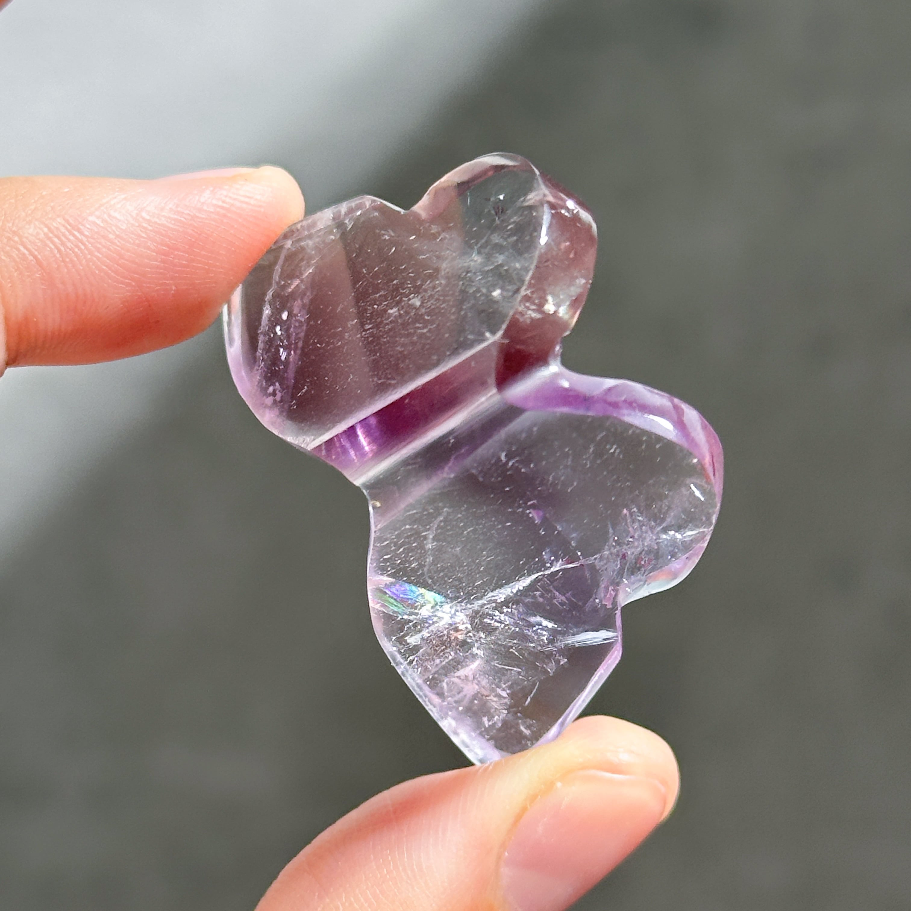 ピンクアメジスト　蝶々 アメジスト 3D蝶 01◇ Amethyst Butterfly ◇天然石・鉱物