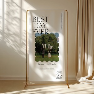 ウェディング タペストリー｜選べるサイズ3種｜ウェーブ｜結婚式　#06