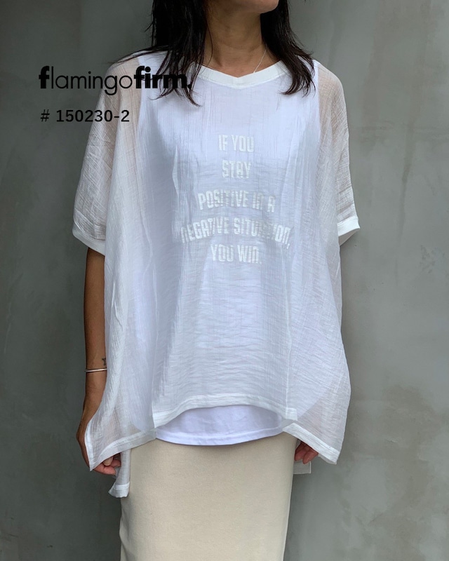 《送料無料》ロゴシアーTシャツ [flamingo firm] /150230-2