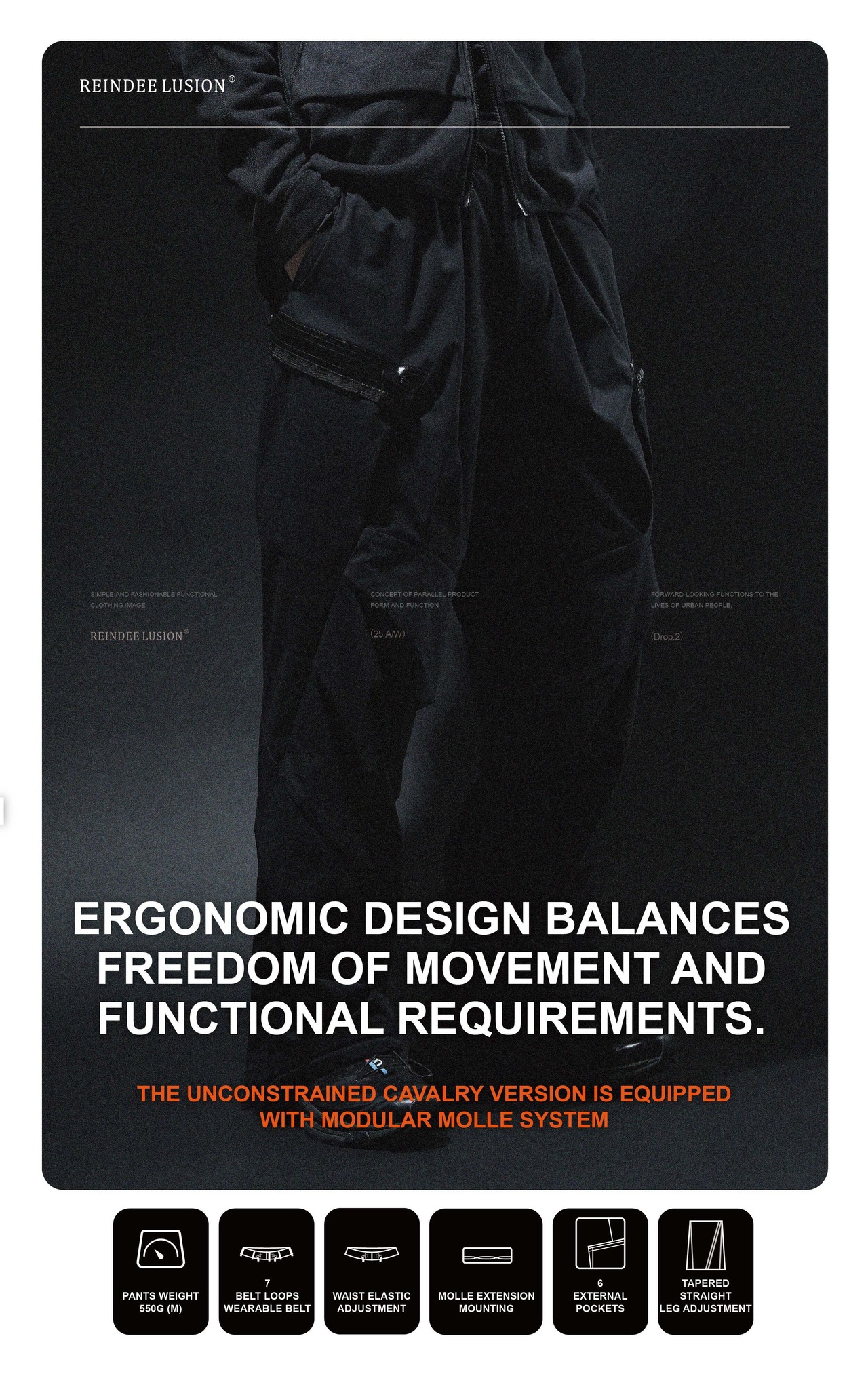 REINDEE LUSION 25AW  0265 3-IN-1 ポーラテックネオシェル 可変キャバルリーパンツ