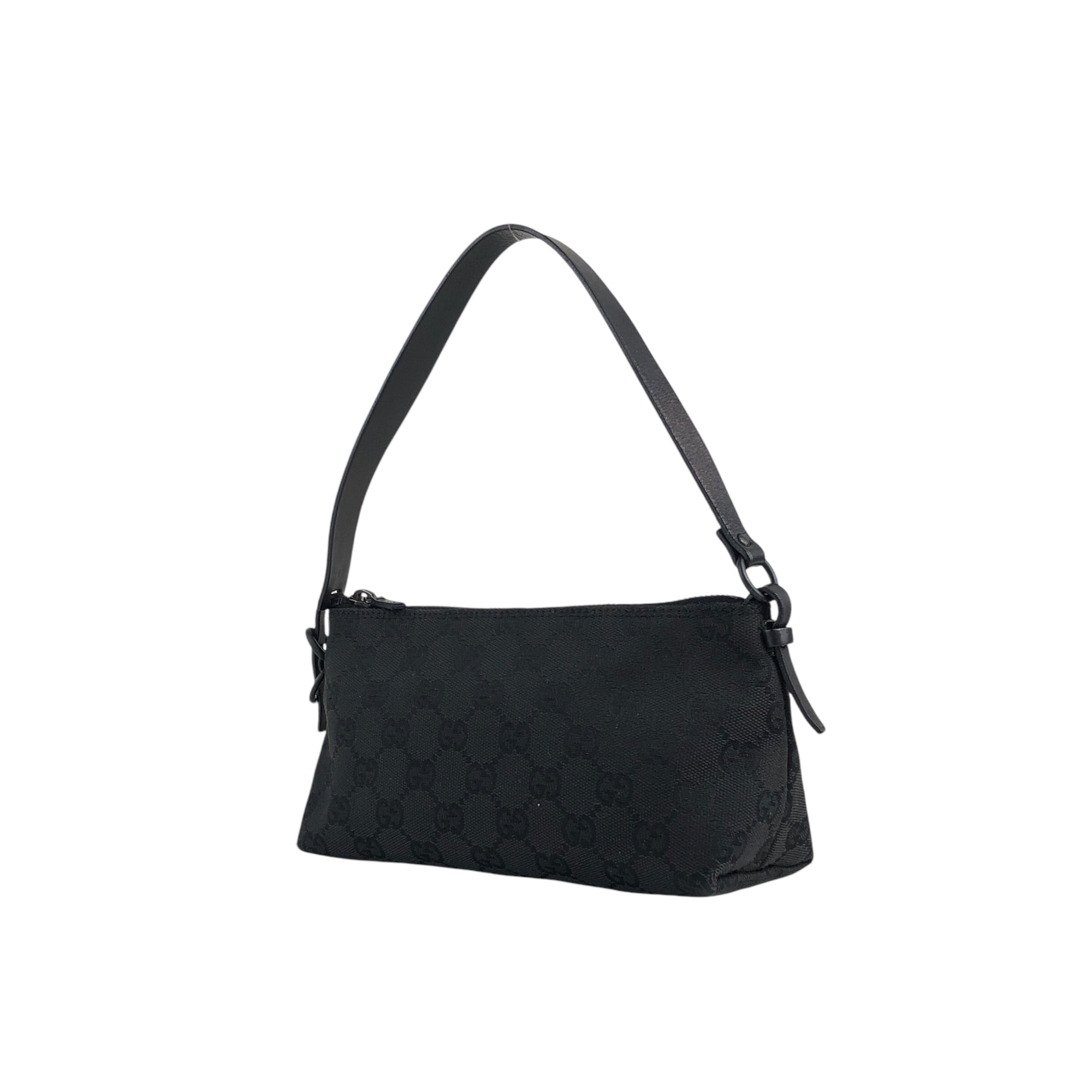 GUCCI グッチ GG柄 ハンドバッグ ブラック キャンバス バニティバッグ