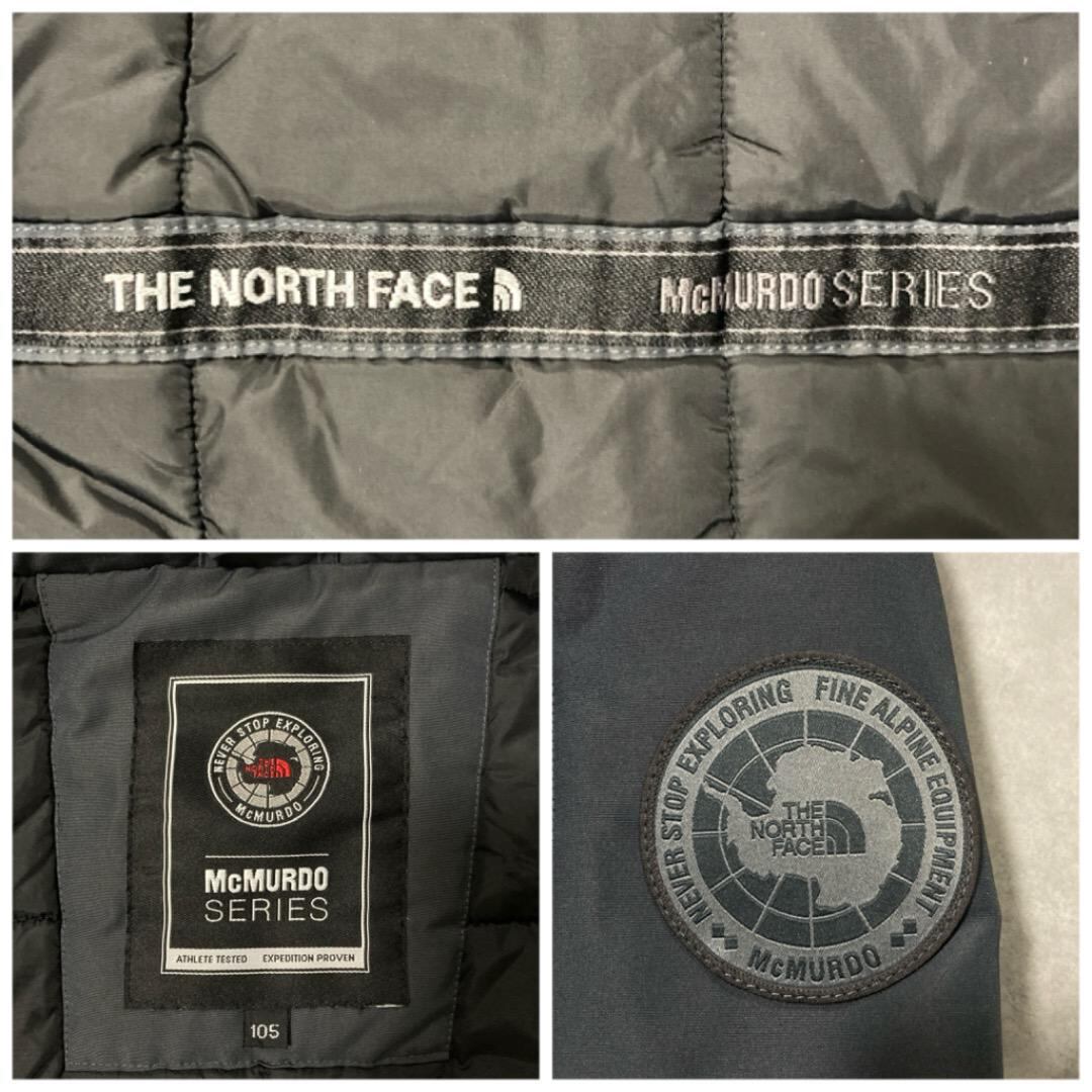 ノースフェイス 中綿ジャケット マクマード 刺繍 古着 XL グレー