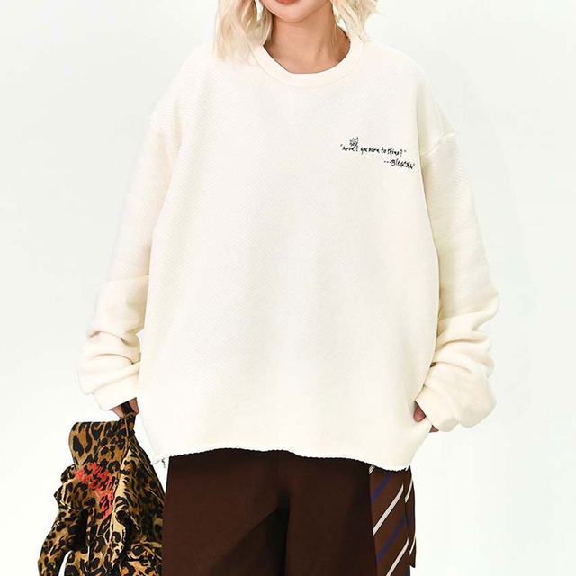 グラフィックリバーシブルルーズスウェット   R01516