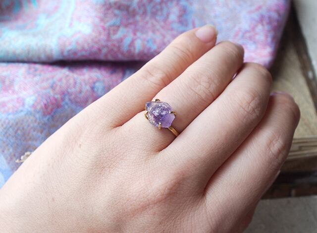 ✩.*˚天然石リング✩.*˚アメジスト✩.*˚癒し✩.*˚【R02-R001】 ✩.*˚天然石リング✩.*˚アメジスト✩.*˚癒し✩.*˚【