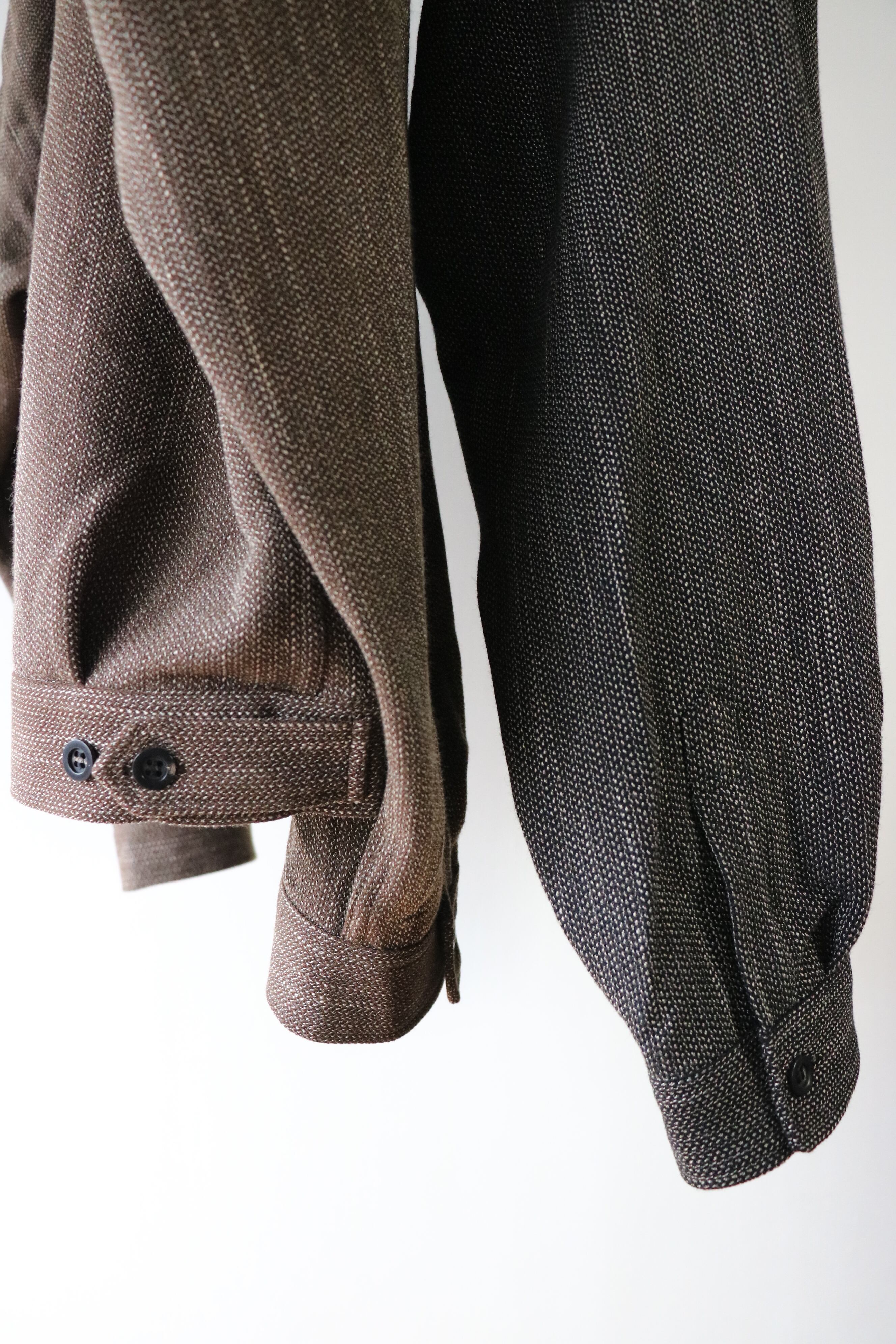 Ancellm -MELANGE WOOL WORK SHIRT BLOUSON- / ANC-SH76-B
