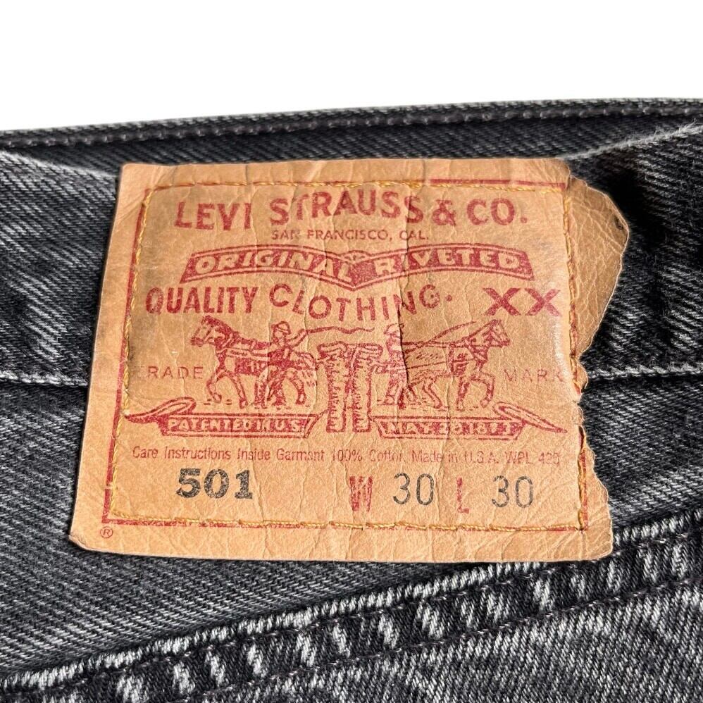 先染めブラックW30L30：90s Levis 501 リーバイス 501 デニム ジーンズ