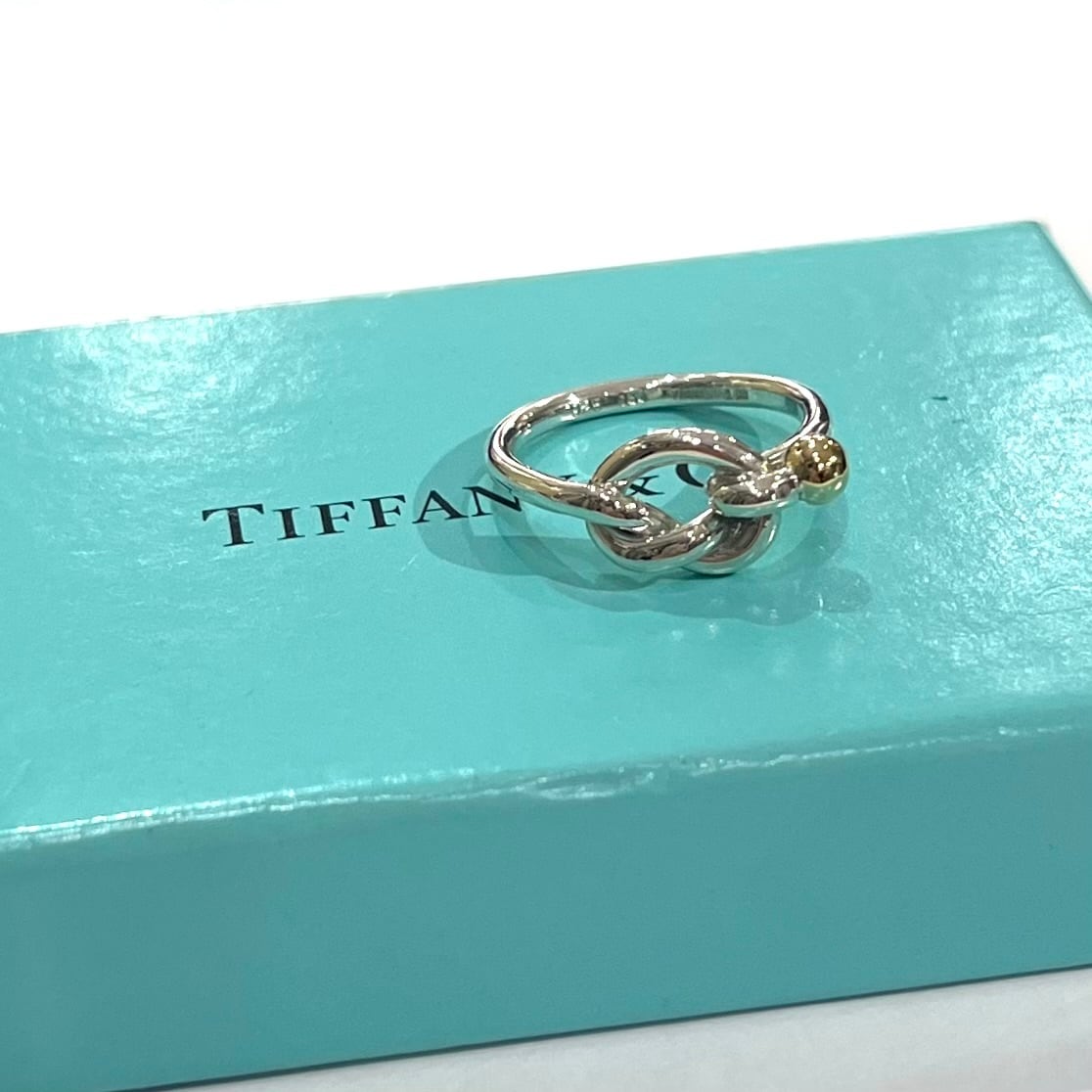 希少サイズ2091 【 TIFFANY&CO. 】TIFFANY &CO silver925.K18 12号ラブ