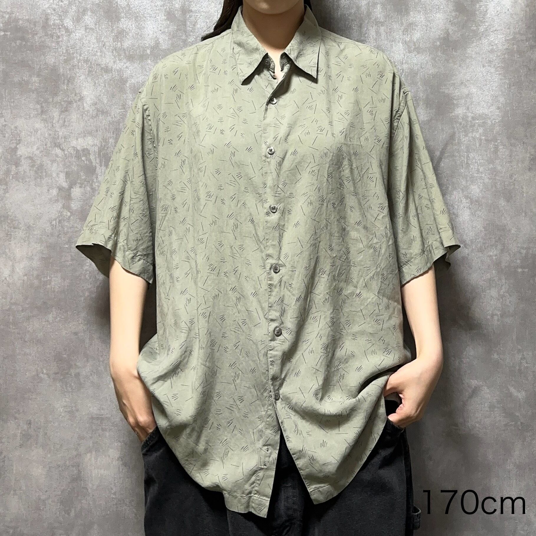 PERRY ELLIS 半袖シャツ XL シルク100% | 古着屋OLDGREEN