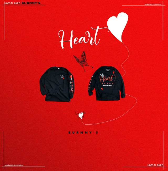 NEW♡HEART長袖Tシャツ：S-2XL