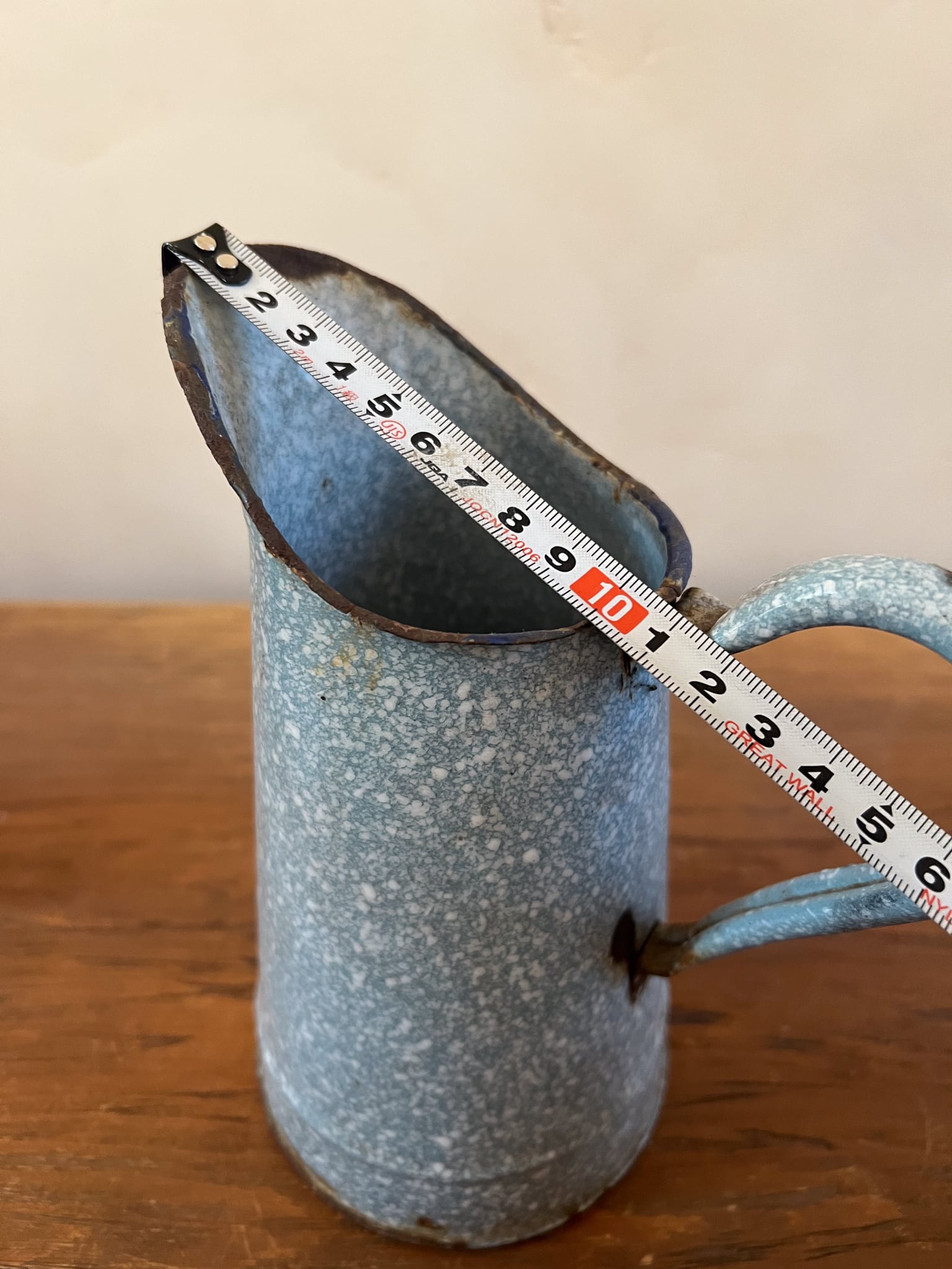 フランスアンティーク 小さいサイズのホーロー製ジャグ