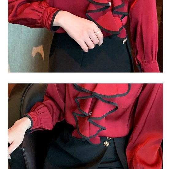 ブラウス シャツ レディース シャツブラウス フリル フレンチフリル