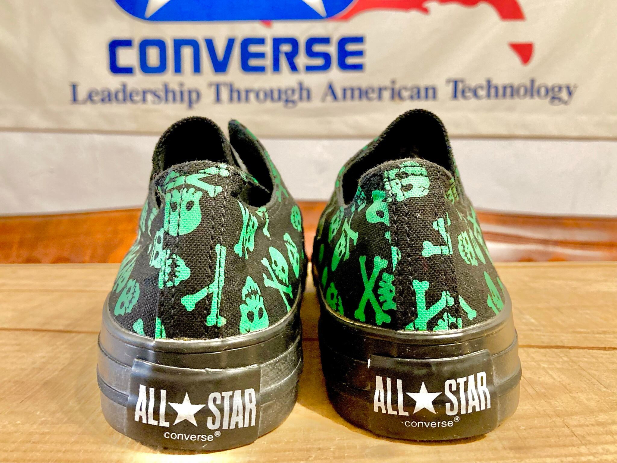CONVERSE（コンバース） ALL STAR（オールスター） ドクロ 7 25.5cm 黒/緑 218 | freestars