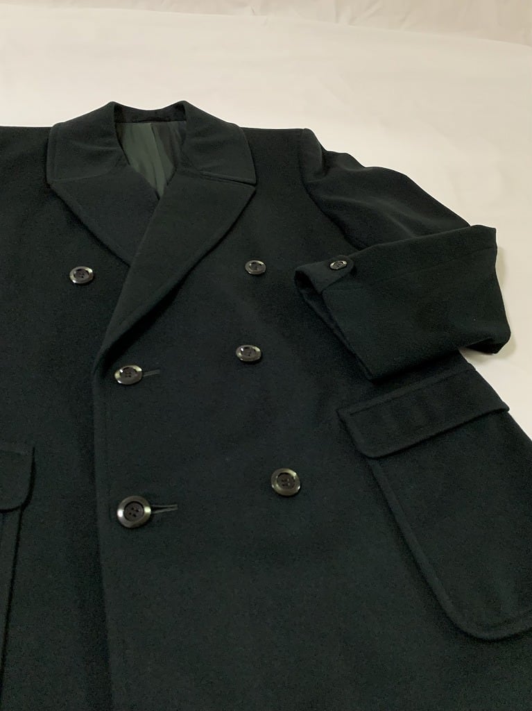 1980's Solid Color Design Double Breasted Coat "LANVIN"