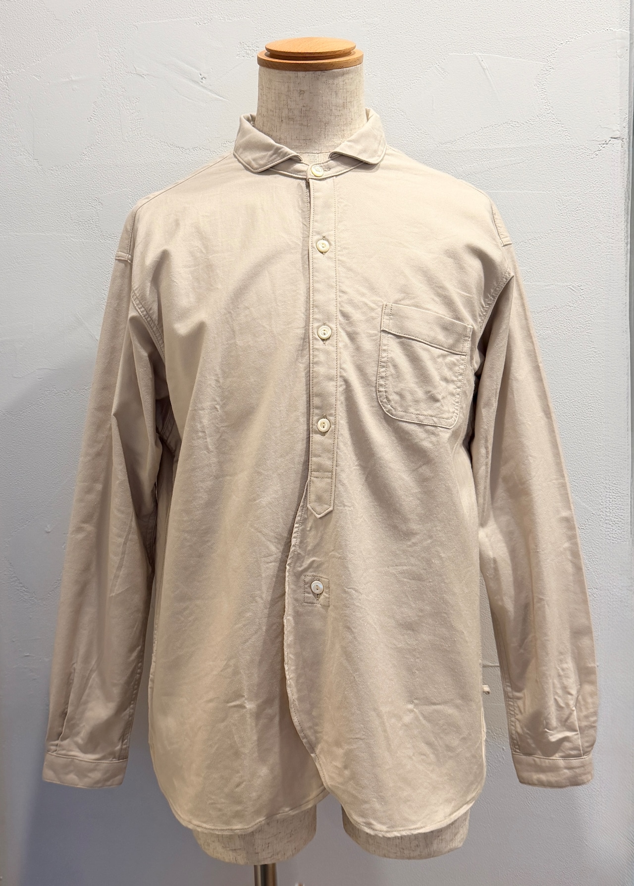 allinone(オールインワン)FLYING KIWI shirt ベージュ(オックスフォード)