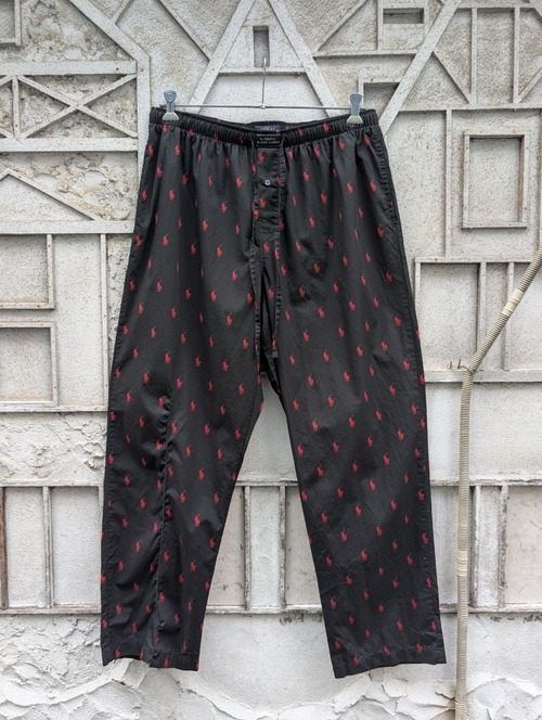 "POLO RALPH LAUREN” logo all over pattern easy pants