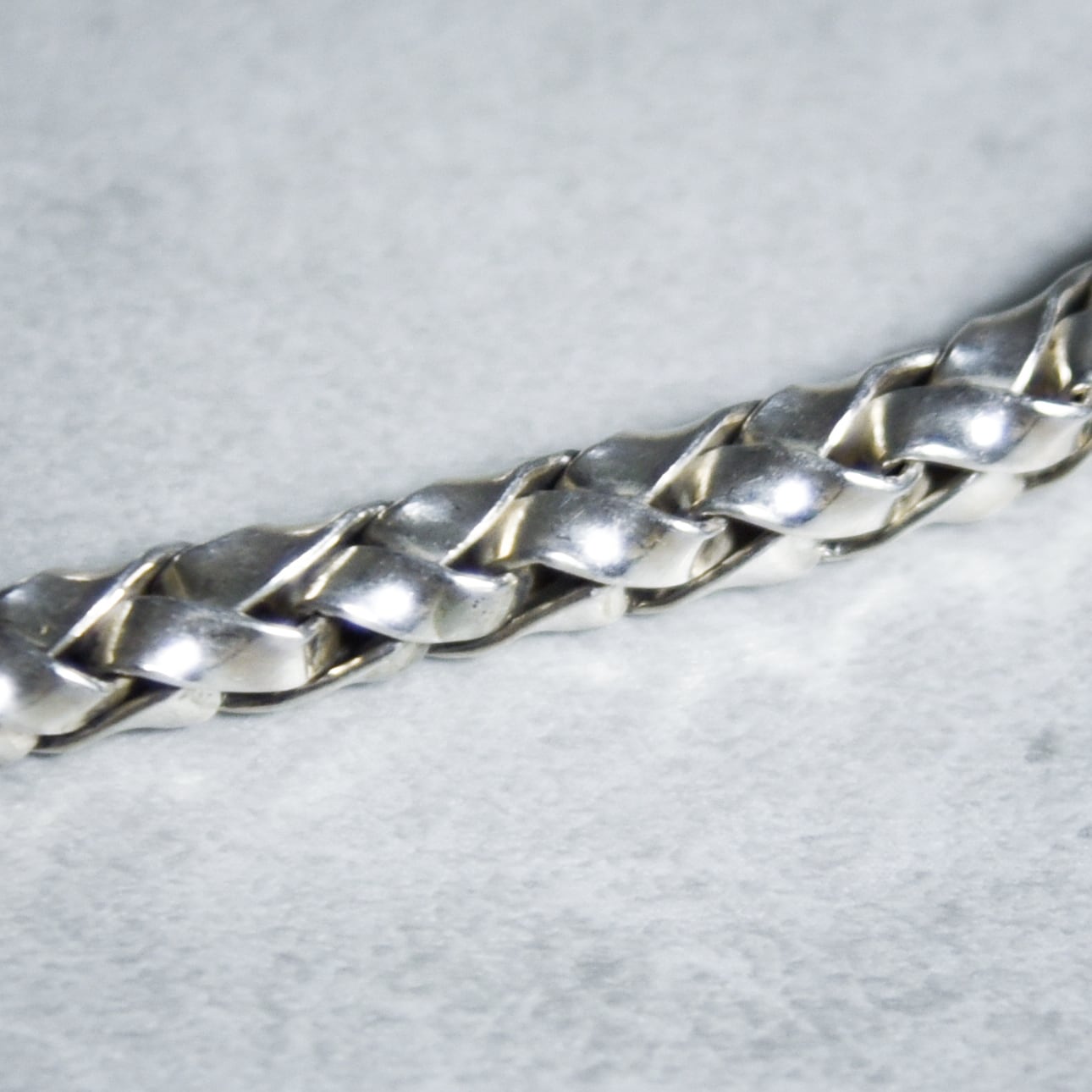 French Vintage Silver Snake Chain Bracelet フランス ヴィンテージ