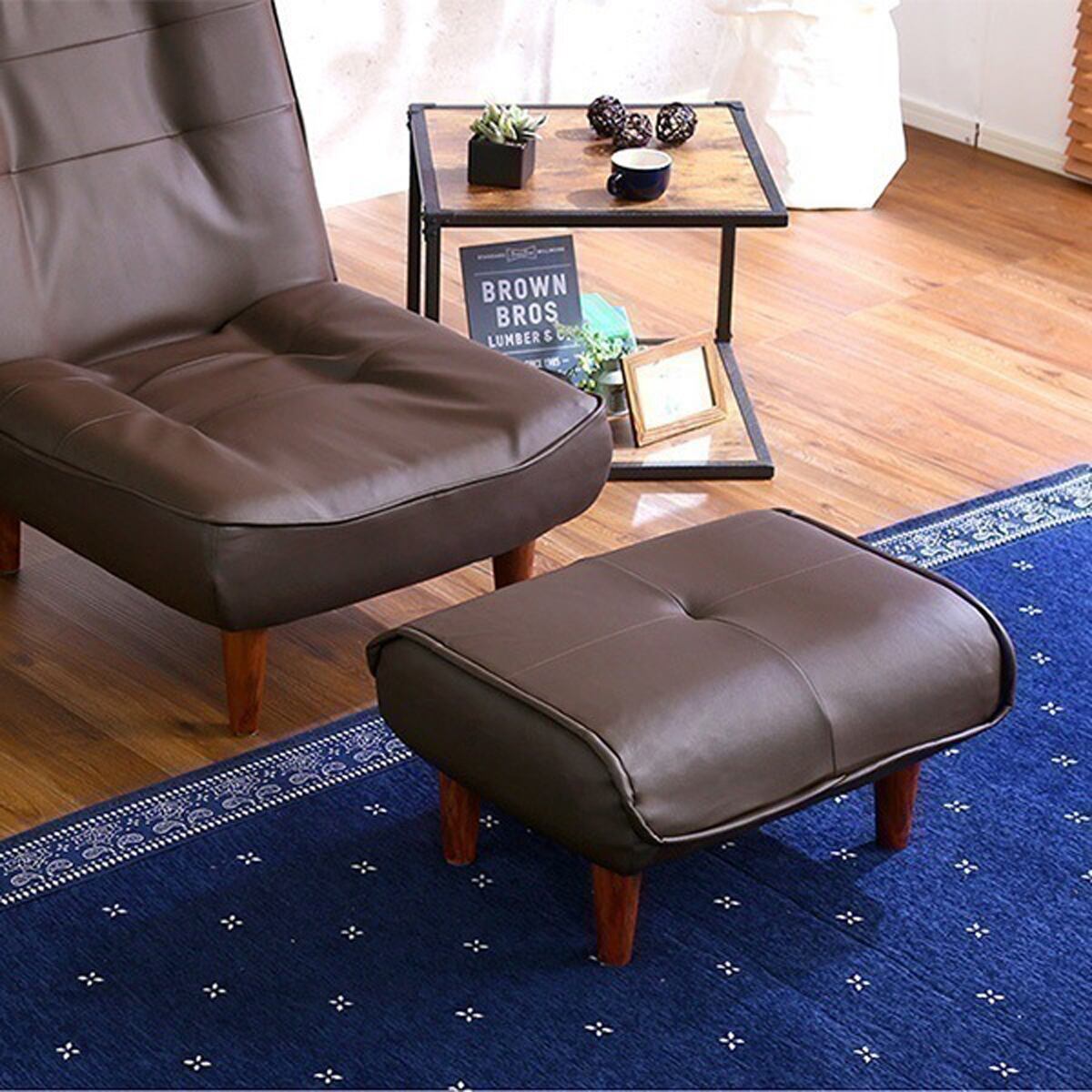 ソファオットマン レザー サイドテーブルやスツールにも使える日本製 インテリア