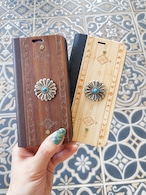 Moroccan moon phases/手帳型 wood case