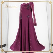 社交ダンス 衣装 スタンダード ドレス ワンピース レッスンウェア パーティドレス Da Vistosa ドニャヴィストーサ 紫 パープル系 ステージ衣装 光沢 シンプル エレガント 大人 フリル 装飾 ストレッチ 文化祭 舞台 演出用 ダンス衣装 レディース 女性用 おしゃれ 通気性 上品 ルースフィット 市販 楽ちん ダンスレッスン