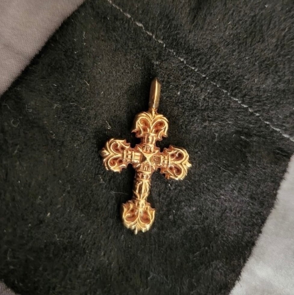 CHROME HEARTS クロムハーツ タイニー クロス 22k フィリグリー